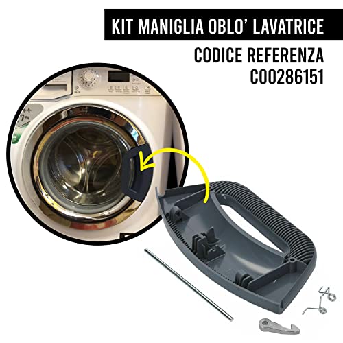 BSSTORE C00286151 Kit Maniglia Oblò Lavatrice - Compatibile Hotpoint Whirpool Ariston