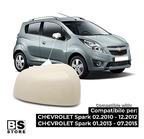 BSSTORE Calotta Specchietto Retrovisore da Verniciare per Chevrol€t SPARK (M300) 2010-2015