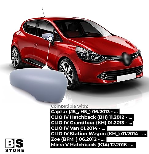 BSSTORE Calotta Specchietto Retrovisore da Verniciare con Primer per CLIO 4, CAPTUR, MICRA 5, ZOE