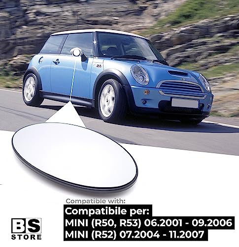 BSSTORE Vetro Specchietto Retrovisore Termico per MINI C00PER 2001-2006 (R50, R52, R53)