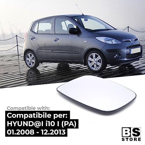 BSSTORE Vetro Specchietto Retrovisore per HYUND@I I10 I 2008-2013