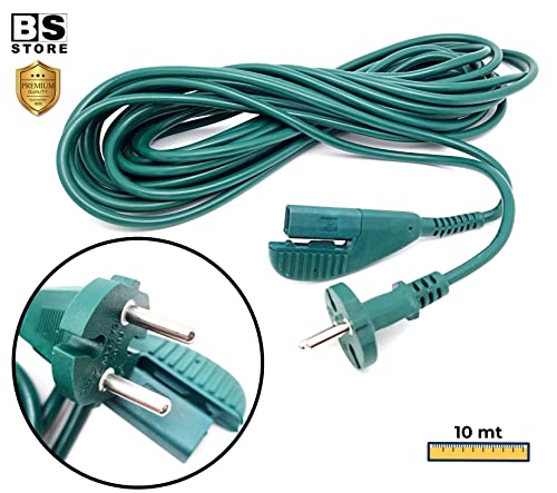 BSSTORE Cavo di Alimentazione 10 Metri Compatibile per Folletto VK135 VK136 Prolunga Equivalente a 40787 ex 05038