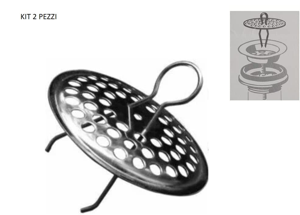 BSSTORE Griglia In Acciaio Per Lavello Ferma Sporco Universale Kit Due Pezzi Diametro CM 6