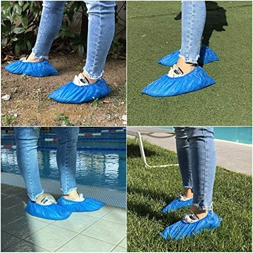 BSSTORE Copriscarpe Calzari In Plastica CPE Monouso Confezione Da 100 Pezzi