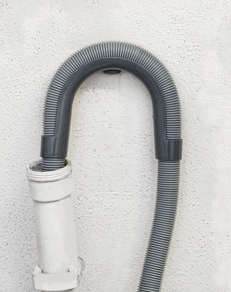 BSSTORE Tubo Universale Di scarico Lavatrice-Lavastoviglie Mt 2 Con Supporto Antipiega